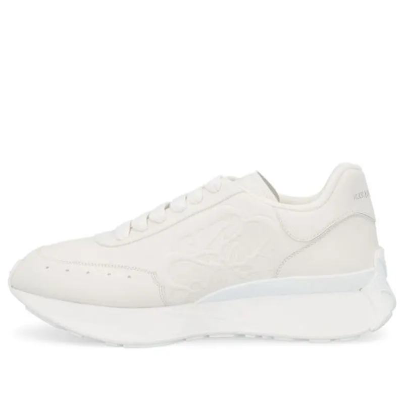 Alexander McQueen Sprint Runner Leather Sneakers 'Beige White' 688548WIC949000 sold by KicksCrew