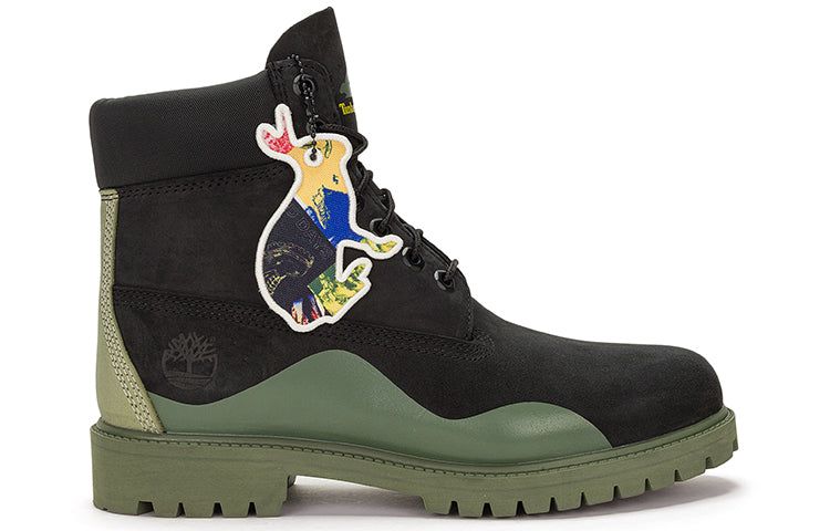 Timberland Heritage 6 Inch Waterproof Boot 'Black Nubuck with Green' A5UYWW sold by KicksCrew product image thumbnail 2