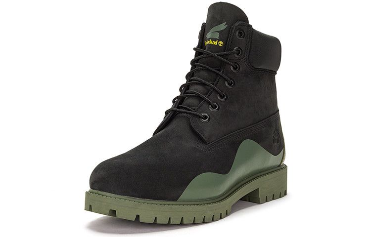 Timberland Heritage 6 Inch Waterproof Boot 'Black Nubuck with Green' A5UYWW sold by KicksCrew product image thumbnail 3