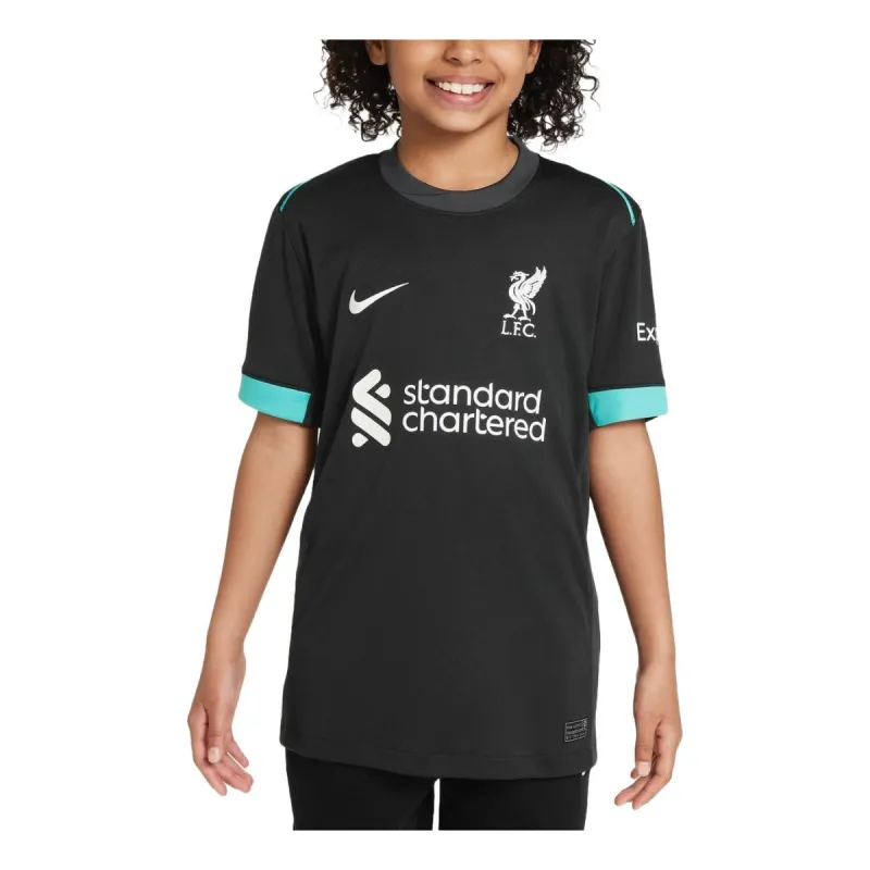 (GS) Nike Dri-FIT Liverpool FC 2024/25 Stadium Away Jersey 'Black Teal' FN9125-322 sold by KicksCrew