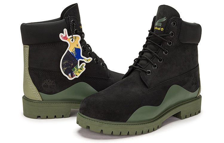 Timberland Heritage 6 Inch Waterproof Boot 'Black Nubuck with Green' A5UYWW sold by KicksCrew product image thumbnail 5