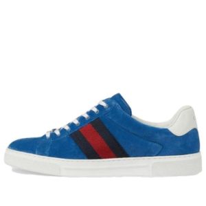 GUCCI Ace Velvet Sneakers 'Blue Red' 757893-FACGV-4348 sold by KicksCrew