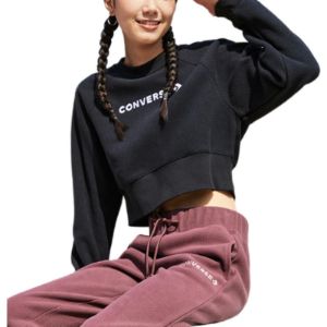 (WMNS) Converse Strip Wordmark Crew 'Black' 10023978-A01 sold by KicksCrew