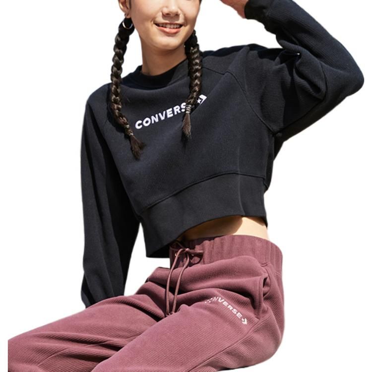 (WMNS) Converse Strip Wordmark Crew 'Black' 10023978-A01 sold by KicksCrew product image thumbnail 3