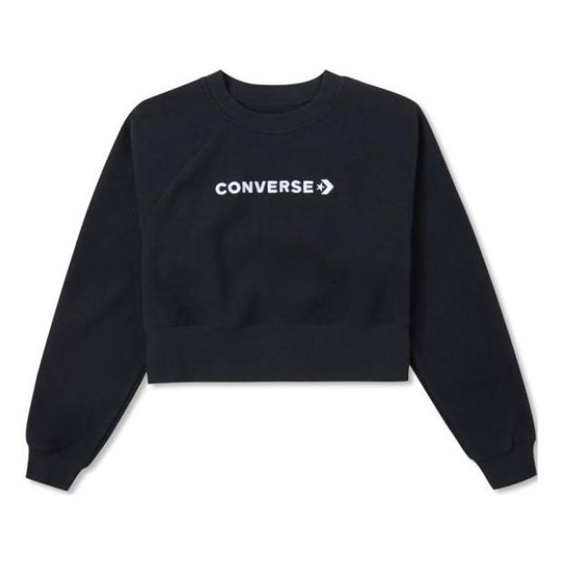 (WMNS) Converse Strip Wordmark Crew 'Black' 10023978-A01 sold by KicksCrew