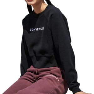 (WMNS) Converse Strip Wordmark Crew 'Black' 10023978-A01 sold by KicksCrew