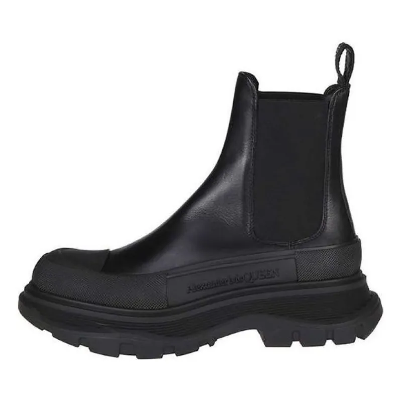 (WMNS) Alexander McQueen Chelsea Tread Ankle Boot 'Black' 635714WHZ611081 made by Alexander McQueen
