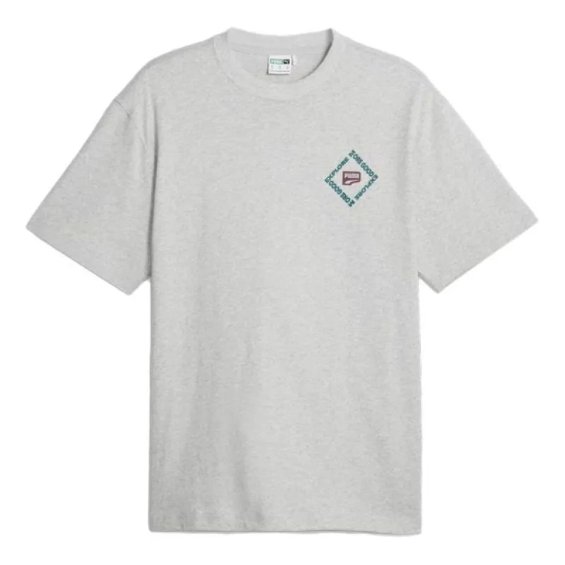 Puma DOWNTOWN Graphic Tee 'Grey' 621269-04 sold by KicksCrew