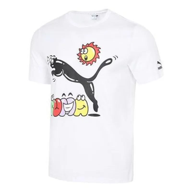 Puma Summer Streetwear T-Shirt 'White' 532612-02 sold by KicksCrew