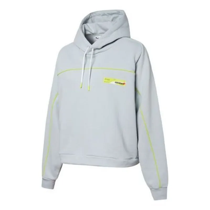 (WMNS) Puma x Roaringwild Hoodie 'Grey Yellow' 532598-71 sold by KicksCrew