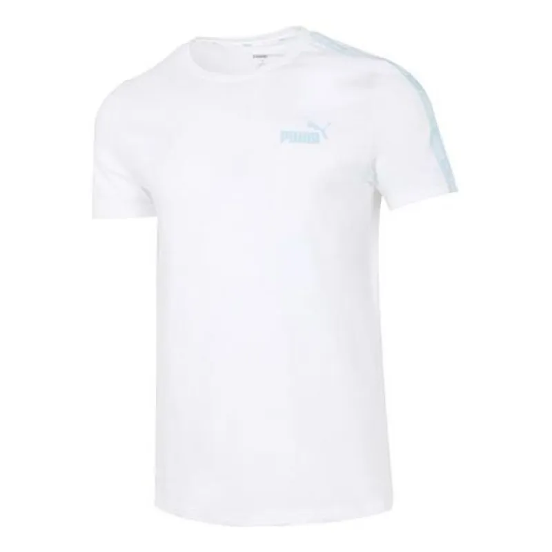 Puma Taping Logo T-Shirt 'White' 532557-52 sold by KicksCrew