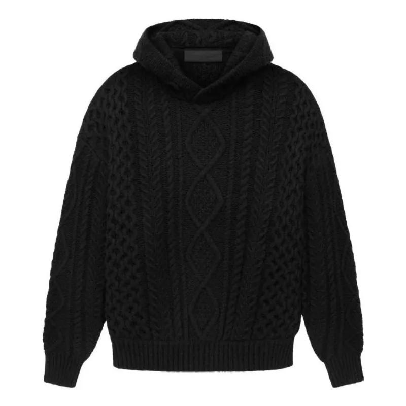 Fear of God Essentials SS23 Cable Knit 'Jet Black' 192SP234390F sold by KicksCrew