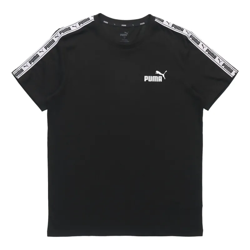 Puma Taping Logo T-Shirt 'Black' 532557-01 sold by KicksCrew