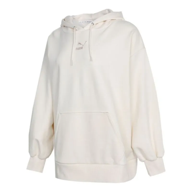 (WMNS) Puma Classics Oversized Hoodie 'White' 532283-99 sold by KicksCrew