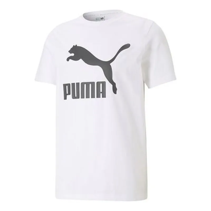 Puma Classics Logo T-Shirt 'White Black' 532279-02 sold by KicksCrew