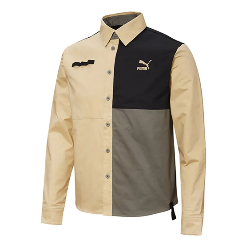 Puma Outdoor Logo Shirt 'Beige Black Brown' 532188-12 sold by KicksCrew