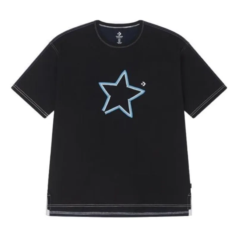 Converse One Star Logo Tee 'Black BLue' 10025871-A02 sold by KicksCrew