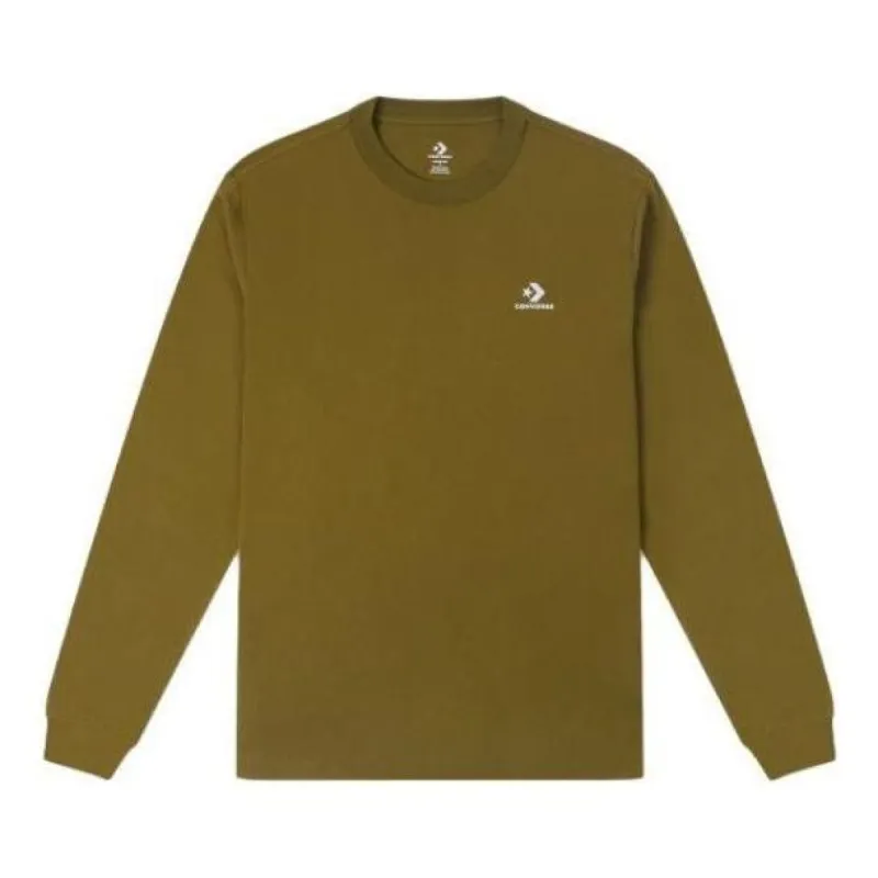 Converse Go-To Embroidered Star Chevron Standard-Fit T-Shirt 'Olive' 10023872-A10 sold by KicksCrew