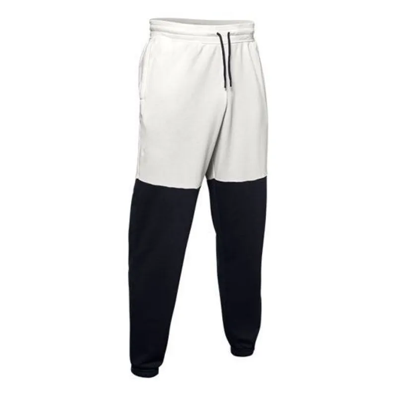 Under Armour Overtime Pique Fleece Pants 'White Black' 1345603-112 sold by KicksCrew