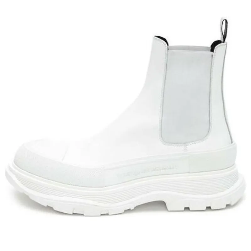 (WMNS) Alexander McQueen Tread Slick Ankle Boot 'White' 634617WHZ619071 sold by KicksCrew