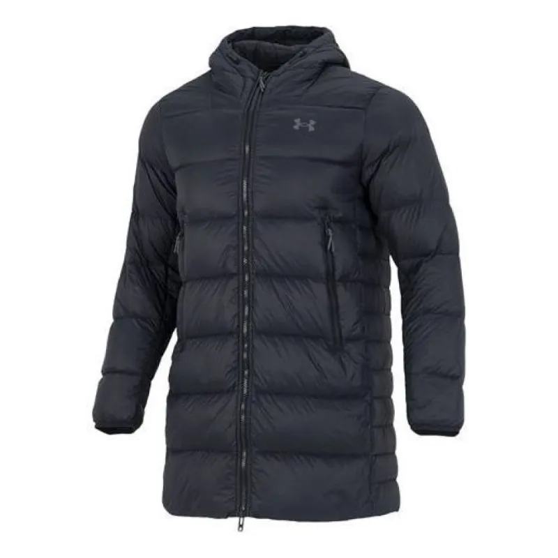 Under Armour Down Parka Fleece Jacket 'Black Grey' 1373663-001 sold by KicksCrew