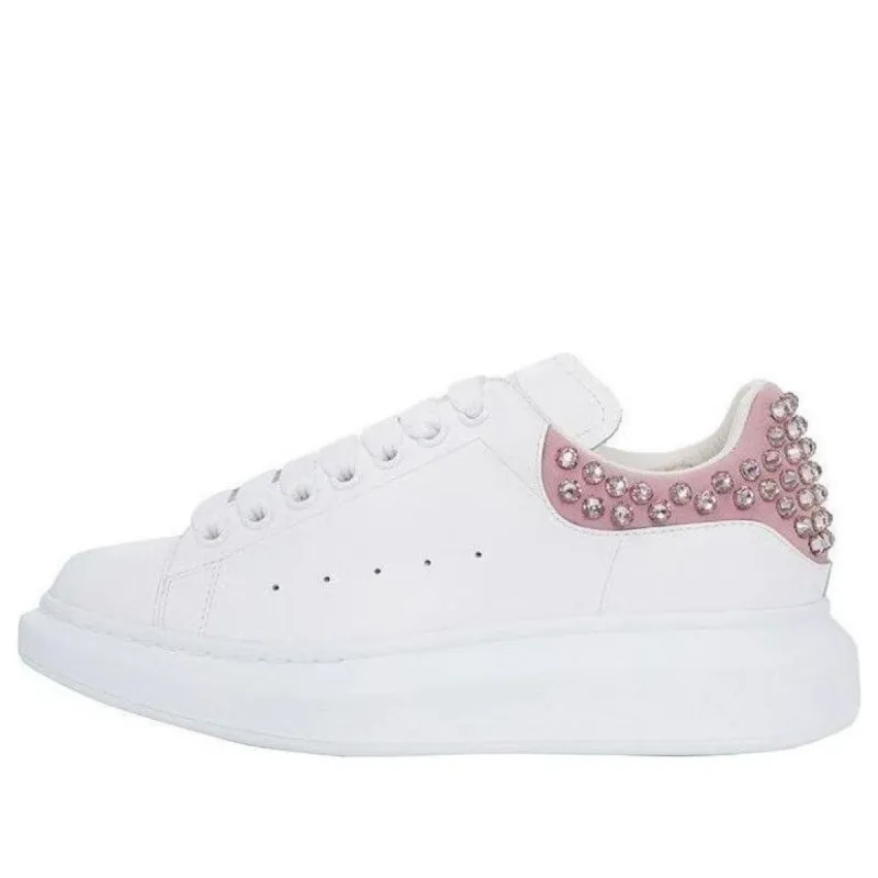 (WMNS) Alexander McQueen Sequin Oversize Shoes 'White Pink' 586393WHWKH9382 sold by KicksCrew