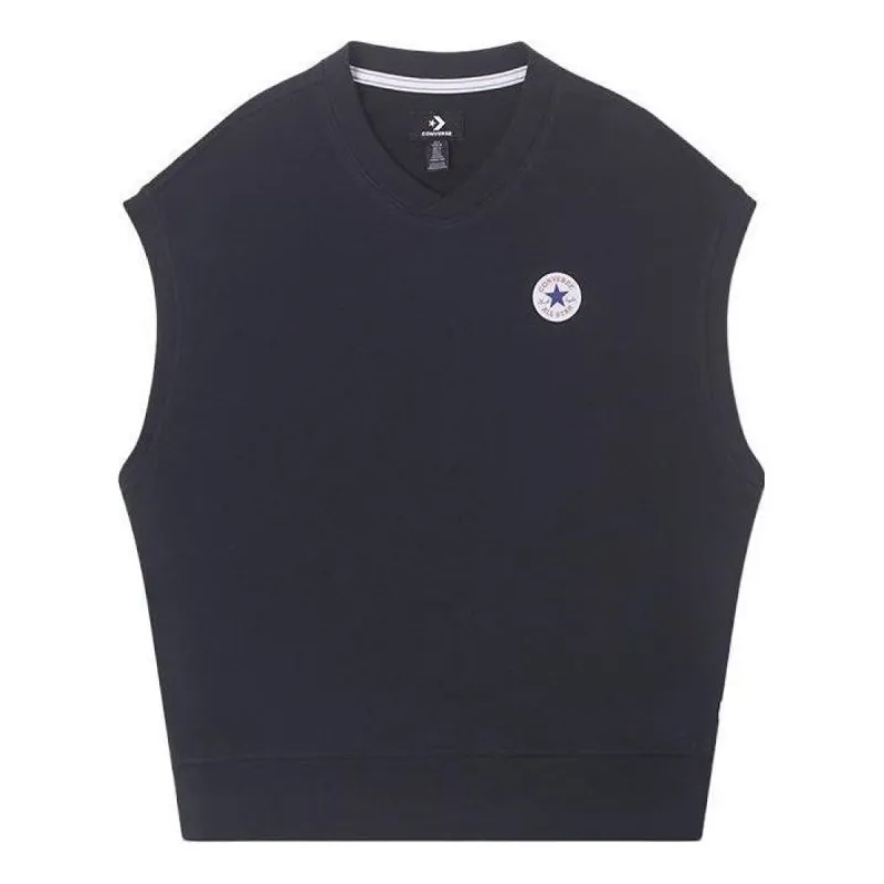 Converse Knitted V-neck Vest 'Black' 10025908-A02 sold by KicksCrew