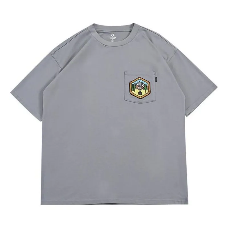 Converse Pocket Logo T-Shirt 'Grey' 10025881-A03 sold by KicksCrew