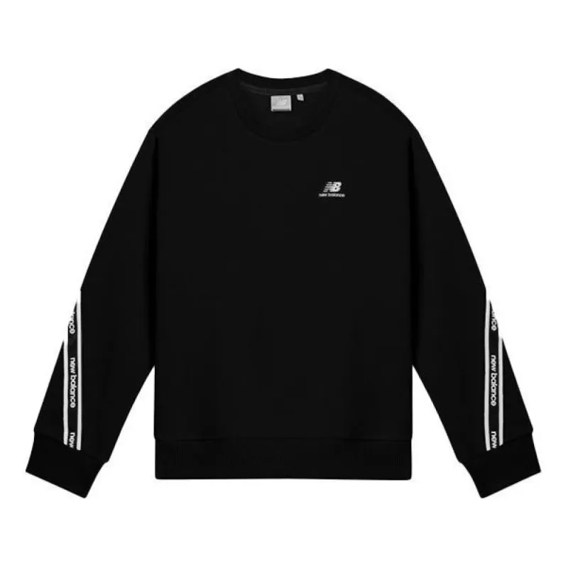 (WMNS) New Balance Crew Neck Pullover 'Black White' NCA3N512-BK sold by KicksCrew