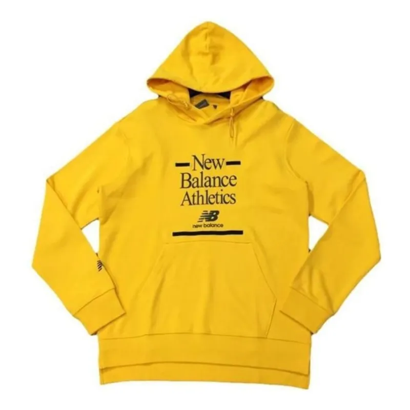 New Balance Athletic Logo Print Hoodie 'Yellow' NC933041-MUS sold by KicksCrew