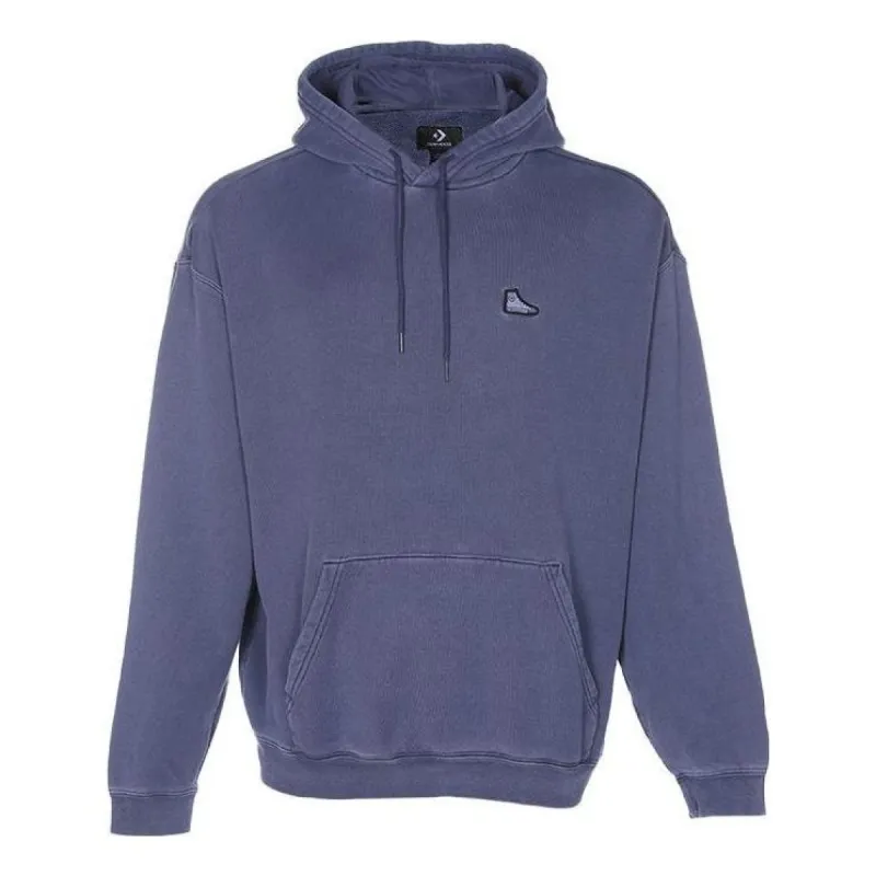 Converse Loose Fit Sneaker Patch Hoodie 'Blue' 10025537-A06 sold by KicksCrew