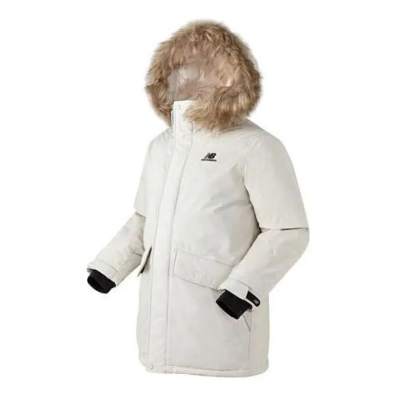 New Balance Windproof Long Down Parka Jacket 'White' NBNPA43053-IV sold by KicksCrew