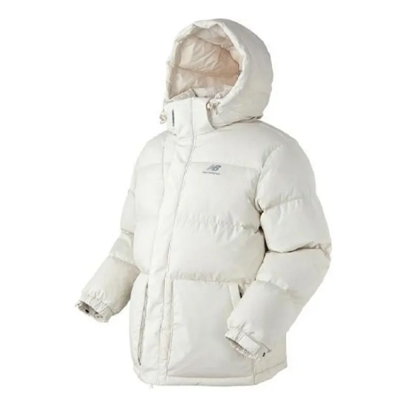 New Balance Street Style Plain Logo Down Jacket 'White' NBNPA43013-IV sold by KicksCrew