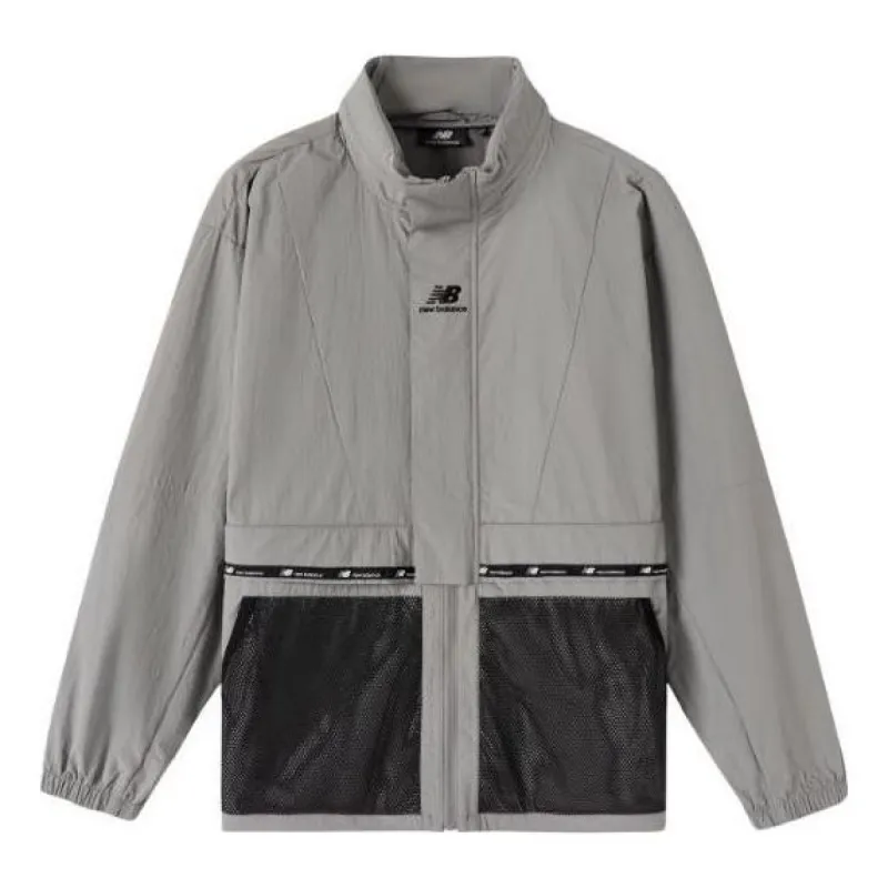 New Balance Athletic Classic Jacket 'Grey Black' NAA6N013-GR sold by KicksCrew