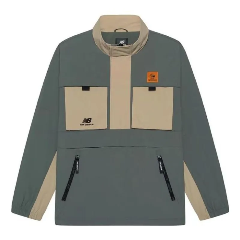 New Balance Windbreaker Sweatshirt 'Green Khaki' NAA56143-KH sold by KicksCrew