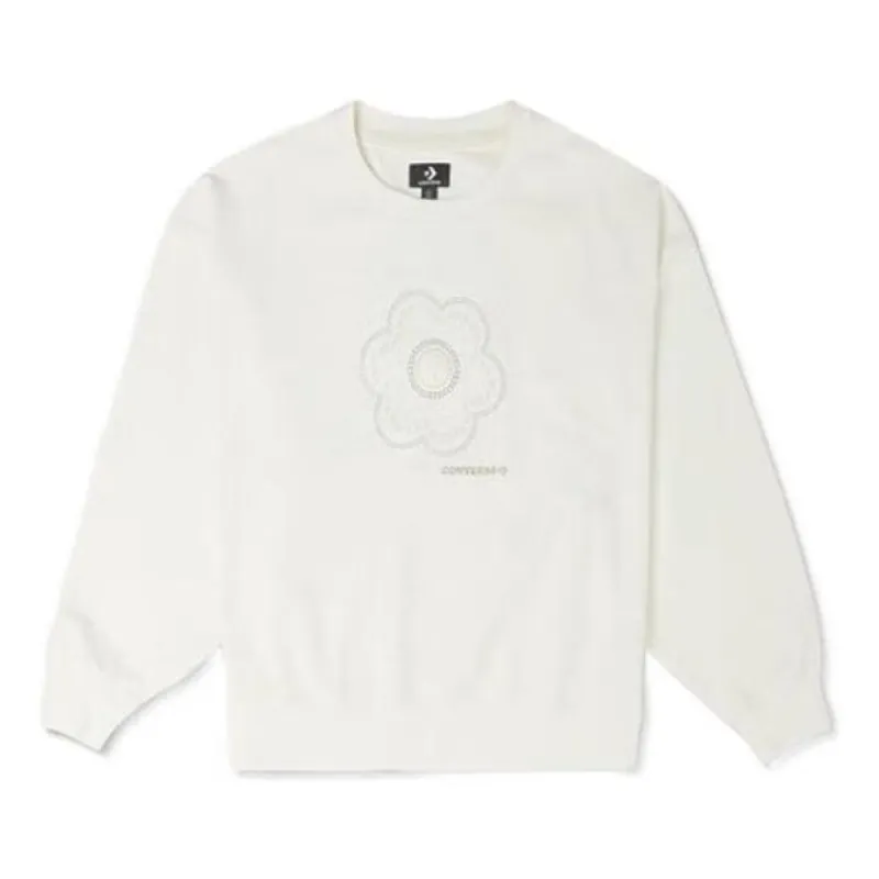 (WMNS) Converse Floral Crewneck 'White' 10025522-A01 sold by KicksCrew