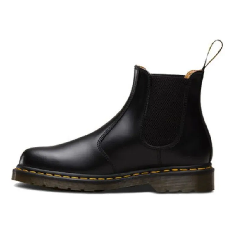 Dr.Martens 2976 Yellow Stitch Smooth Leather Chelsea Boots 'Black' 22227001 sold by KicksCrew