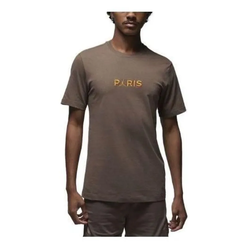 Air Jordan Paris Saint-Germain T-Shirt 'Brown' DZ2940-274 sold by KicksCrew