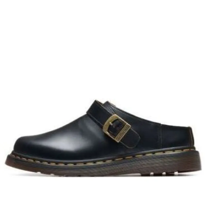 Dr.Martens Isham Vintage Smooth Leather Slingback Mules 'Black' 30627001 sold by KicksCrew