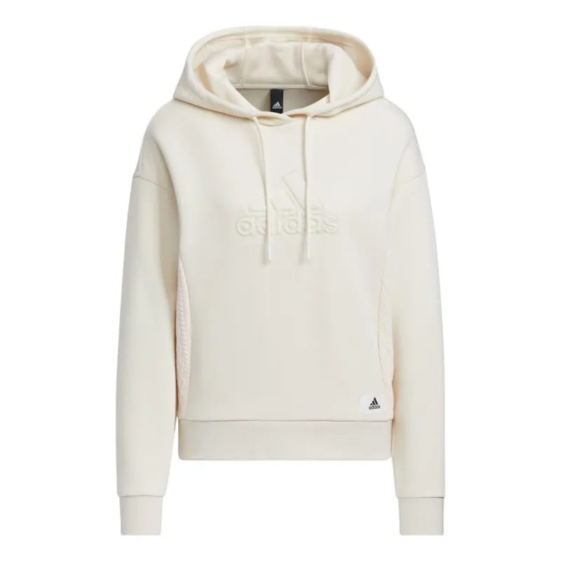 (WMNS) Adidas Lounge Hooded Sweatshirt 'Off White' IP0756 sold by KicksCrew