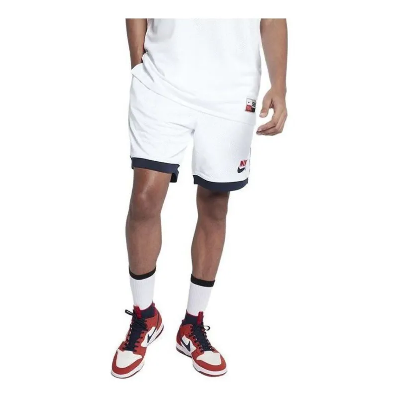 Nike SB Logo Basketball Shorts 'White Black' 887094-101 sold by KicksCrew