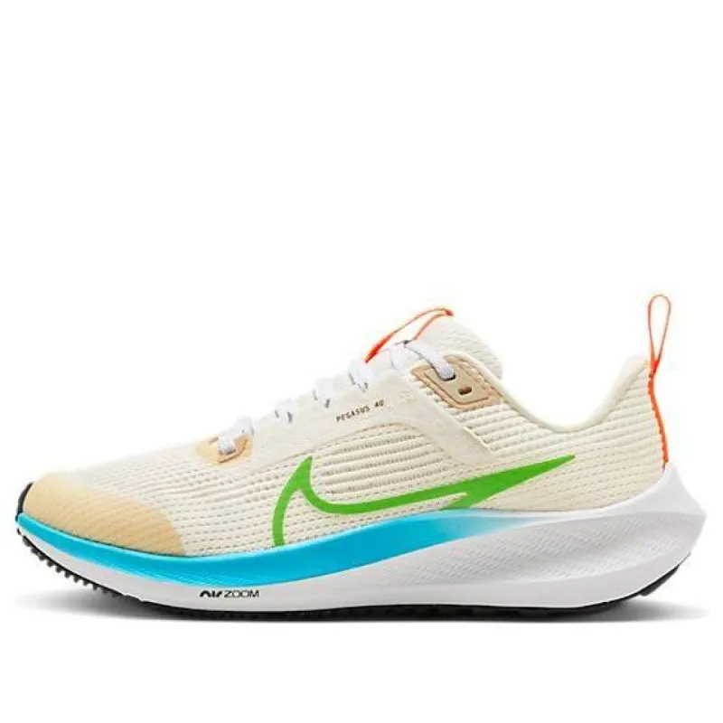 (GS) Nike Air Zoom Pegasus 40 'Pale Ivory Action Green Blue' FQ6863-131 sold by KicksCrew