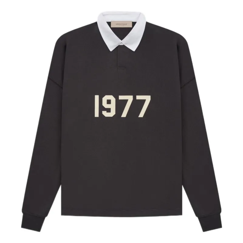 ウェア FOG ESSENTIALS 1977 Henley Rugby Shirt Fear of God Essentials SS22 1977 Henley Rugby Polo Shirt 'Iron