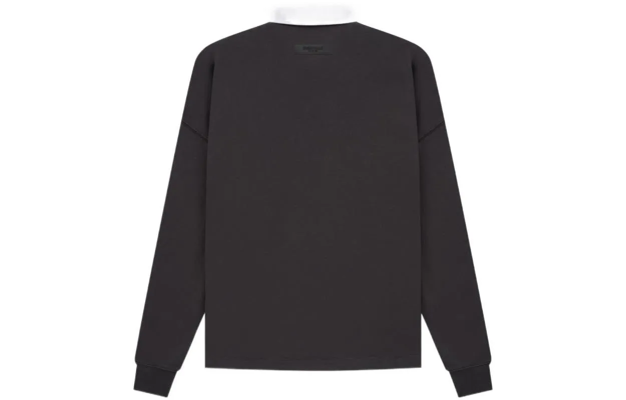 Fear of God Essentials SS22 1977 Henley Rugby Polo Shirt 'Iron