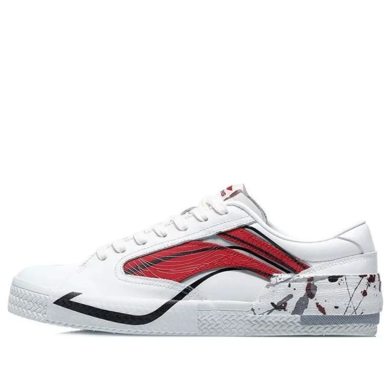 (WMNS) Li-Ning Weiwu Paris Fashion Week Vintage Shoes 'White Red' AECR038-3 sold by KicksCrew