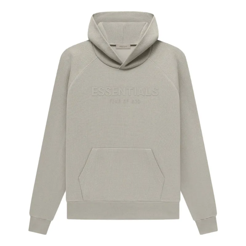 Fear of God Essentials SS23 Waffle Raglan Hoodie 'Seal' FOG-SS23-038 sold by KicksCrew