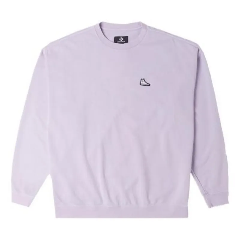 Converse Sneakers Patch Loose Fit Sweatshirt 'Light Purple' 10024866-A03 sold by KicksCrew