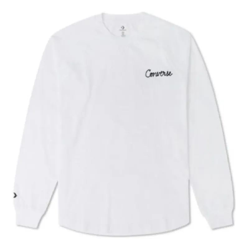 Converse Chain Stitch Long Sleeve Raglan T-Shirt 'White' 10024585-A01 sold by KicksCrew