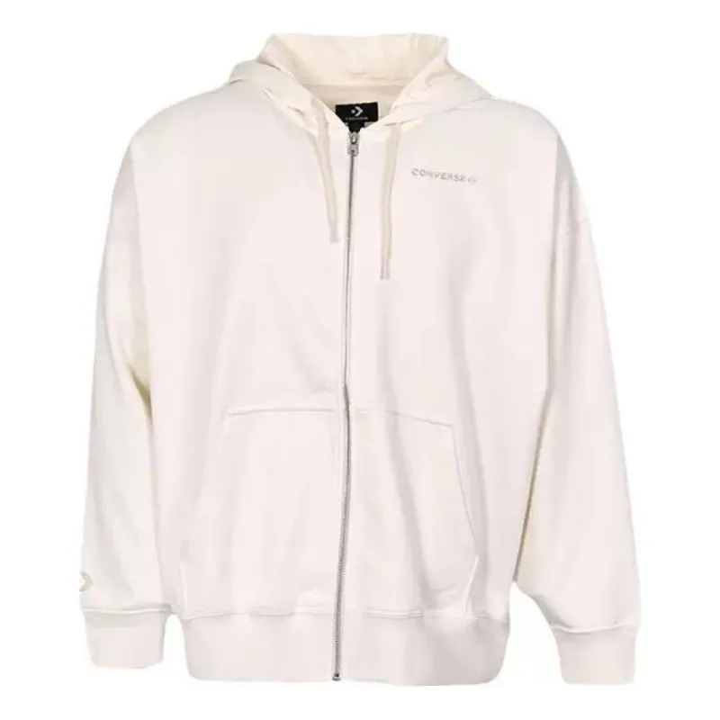 (WMNS) Converse Oversized Full-Zip Hoodie 'Off White' 10024532-A01 sold by KicksCrew