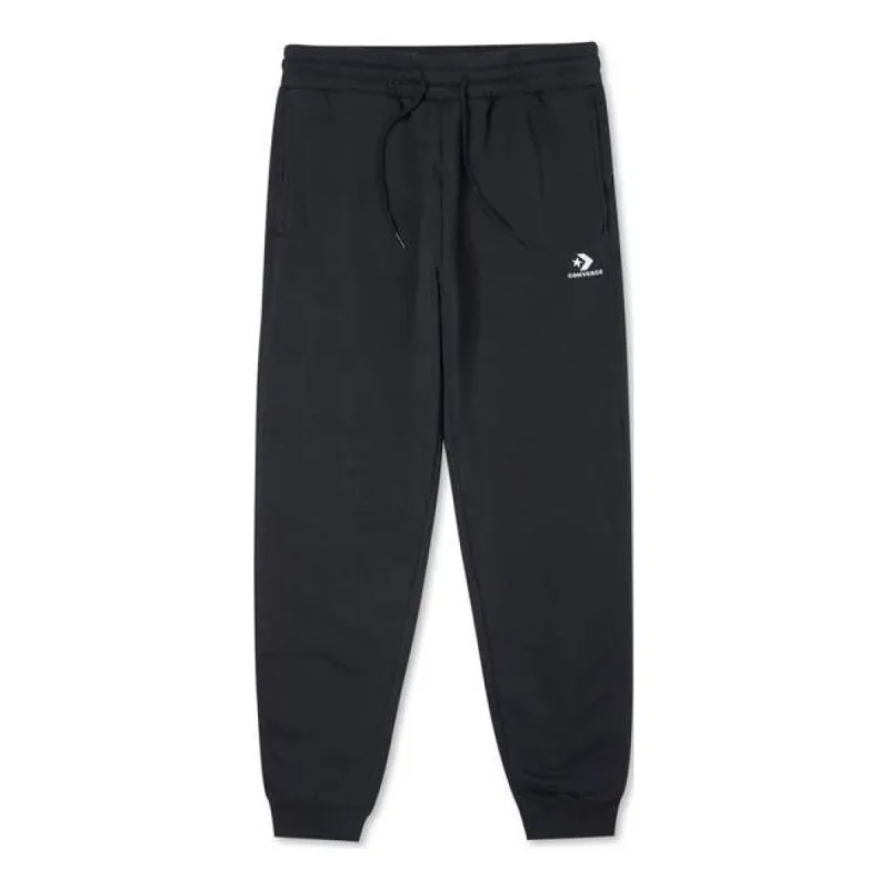Converse Go-To Embroidered Star Chevron Standard-Fit Fleece Sweatpants 'Black' 10024521-A01 sold by KicksCrew